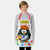 Cute messy cartoon artiest op het werk, kinder schort (Gedragen)