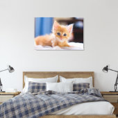 Cute met blauwe ogen canvas afdruk (Insitu (Slaapkamer))