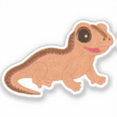 Cute met de hand getekende reptielkunst sticker (Voorkant)