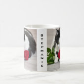 Cute met rode roos koffiemok (Center)