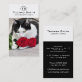 Cute met rode roos visitekaartje (Voorkant / Achterkant)