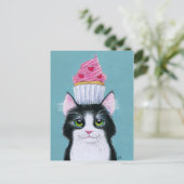 Cute met roze cupcake-briefkaart briefkaart (Staand voorkant)