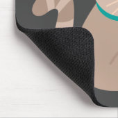 Cute met teacup-cartoon muismat (Hoek)