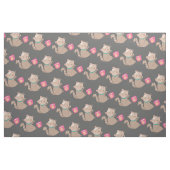 Cute met teacup-cartoon stof (Fat Quarter)