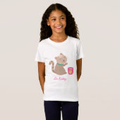 Cute met teacup-cartoon t-shirt (Voorkant volledig)