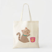 Cute met teacup-cartoon tote bag (Voorkant)