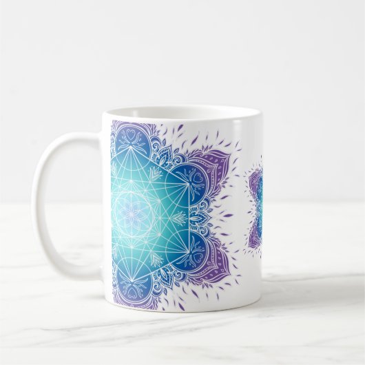 Cute Metatron's Cube mandala Koffiemok (Links)