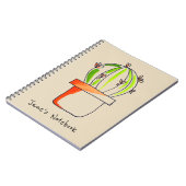 Cute Mexicaanse cactus-woestijnkunst Notitieboek (Linkerzijde)