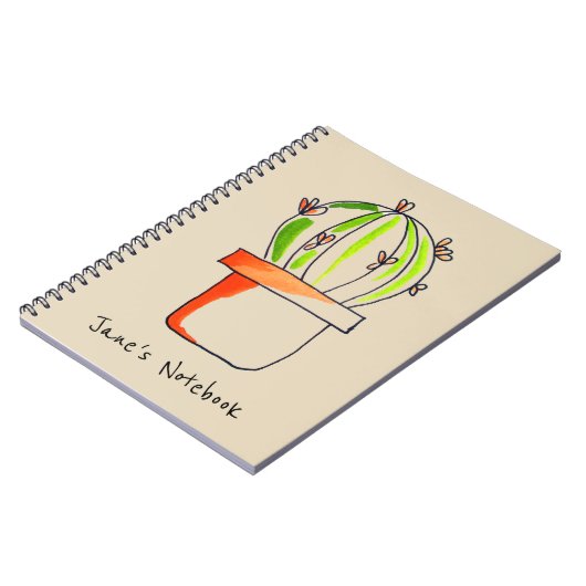 Cute Mexicaanse cactus-woestijnkunst Notitieboek (Linkerzijde)