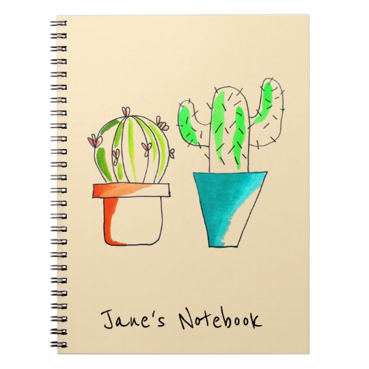 Cute Mexicaanse cactus-woestijnkunst Notitieboek (Voorkant)