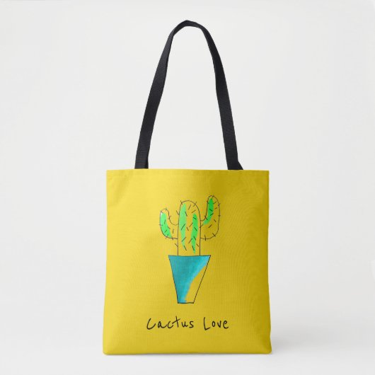 Cute Mexicaanse cactus-woestijnkunst Tote Bag (Voorkant)
