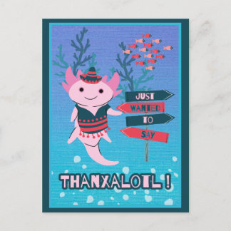 Cute Mexican Axolotl - Hartelijk dank Briefkaart