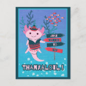 Cute Mexican Axolotl - Hartelijk dank Briefkaart (Voorkant)