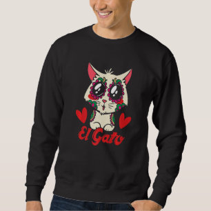 Cute Mexican Cat El Gato Flowers hoort de dag van  Trui