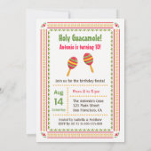 Cute Mexican Fiesta Latino kinderen Birthday Party Kaart (Achterkant)