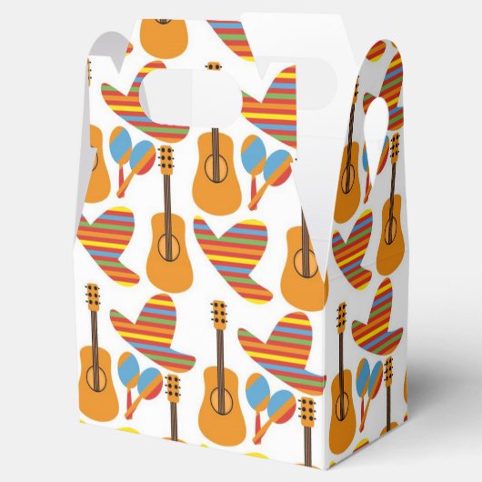 Cute Mexican Fiesta patroon Bedankdoosjes (Geopend)