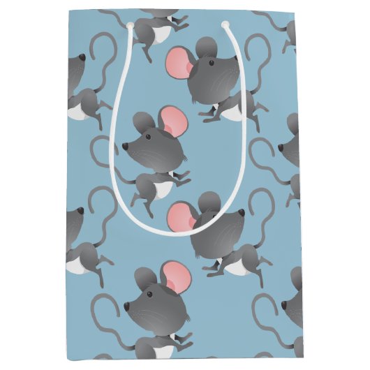 Cute Mice Cartoon Illustratie Medium Cadeauzakje (Voorkant)