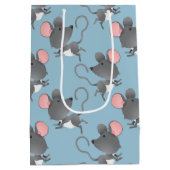 Cute Mice Cartoon Illustratie Medium Cadeauzakje (Achterkant)