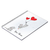 Cute Mice Girly Waterverf Custom Notitieboek (Linkerzijde)