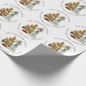 Cute Mice Pattern Merry Kerstmis Naam Cadeaupapier (Hoek)