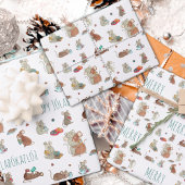 Cute Mice Reading Books Jolabokaflod Inpakpapier Vel