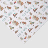 Cute Mice Reading Books Jolabokaflod Tissuepapier (Detail)