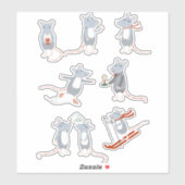 Cute Mice Winter Sticker (Vel)