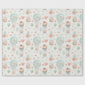 Cute Mice Wrapping Paper Cadeaupapier (Vlak)