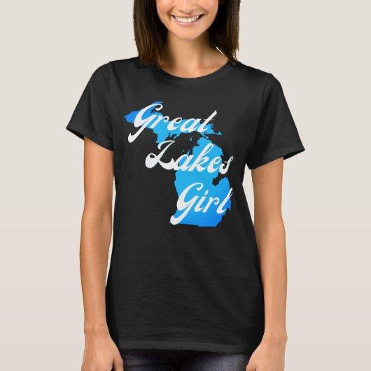 Cute Michigan Great Lakes Girl T-shirt (Voorkant)