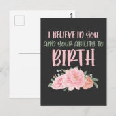 Cute Midechtgenote Baby Catcher Birth Doula Briefkaart (Voorkant / Achterkant)