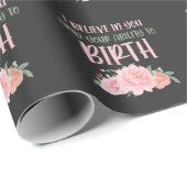 Cute Midechtgenote Baby Catcher Birth Doula Cadeaupapier (Rol Hoek)