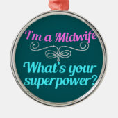 Cute Midoman Superheld Metalen Ornament (Voorkant)