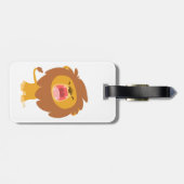 Cute Mighty Roaring Lion Cartoon Bagagelabel (Achterkant horizontaal)