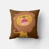 Cute Mighty Roaring Lion Cartoon Pillow Kussen (Achterkant)