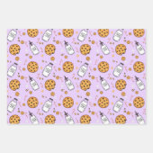 Cute Milk and Cookies Christmas Wrapping Paper (Voorkant 2)