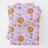Cute Milk and Cookies Christmas Wrapping Paper (In situ)