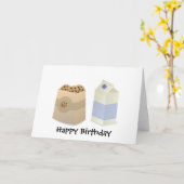Cute Milk and Cookies Kaart (Gele Bloem)