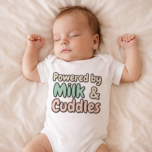 Cute Milk & Cuddles Baby Bodysuit