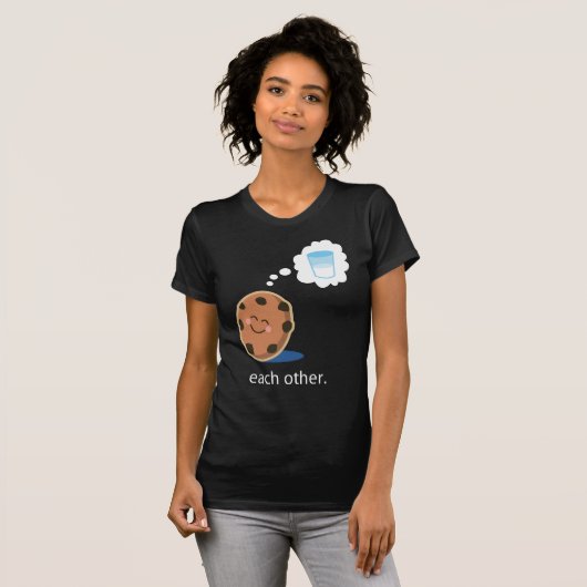 Cute Milk en Koekjes haar T-shirt (Voorkant volledig)