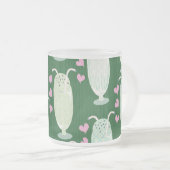 Cute Milkshakes Pattern Matglas Koffiemok (Voorkant rechts)