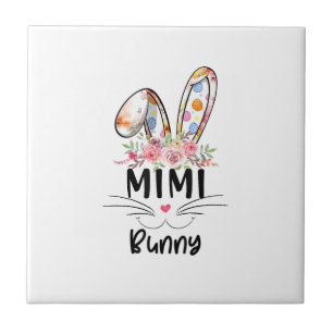 Cute Mimi Bunny T-shirt Paasfamilie Matching Out Tegeltje
