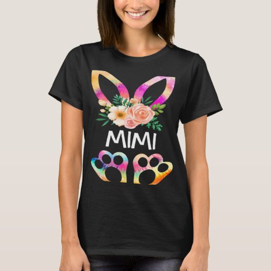 Cute Mimi Bunny Tie Dye Print  Family Easter Day M T-shirt (Voorkant)