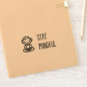Cute Mindfulness Black en White Sticker
