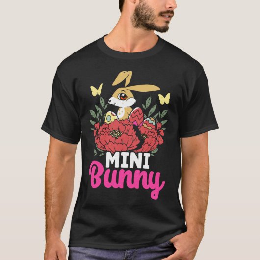 Cute Mini Bunny Easter Bunny Eggs Happy Easter T-shirt (Voorkant)