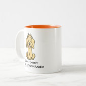 Cute Mini Golden Doodle Tweekleurige Koffiemok (Voorkant links)