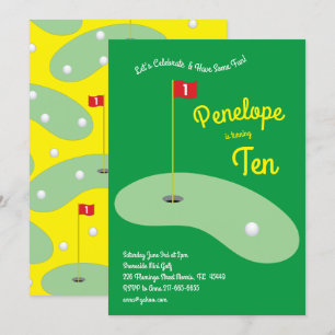 Cute Mini Golf-kinderen Birthday Party Sports Kaart