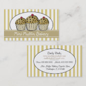 Cute Mini Muffin Baking Confecery Visitekaartje (Voorkant / Achterkant)