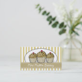 Cute Mini Muffin Baking Confecery Visitekaartje (Staand voorkant)