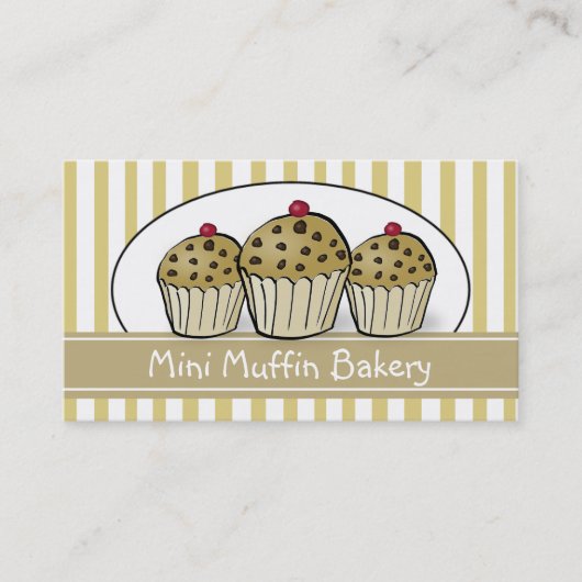 Cute Mini Muffin Baking Confecery Visitekaartje (Voorkant)