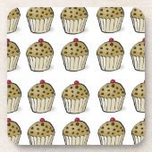 Cute Mini Muffins Patroon Bier Onderzetter (Voorkant)